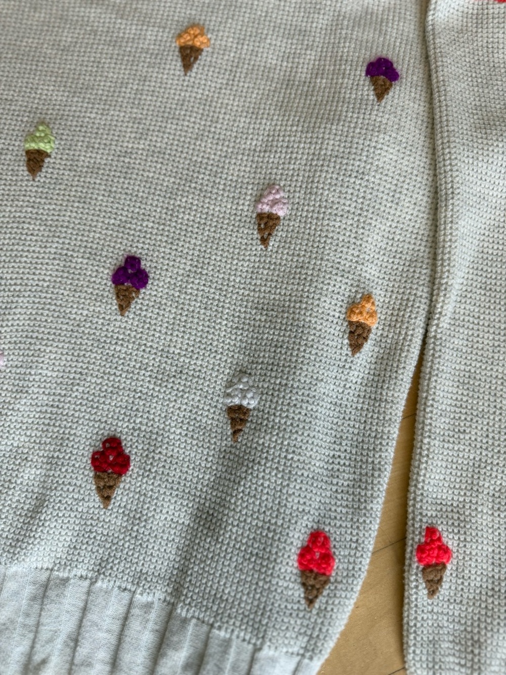 Lisa Todd 'What's the Scoop' cream sweater, M, 2630 - Picture 4 of 5
